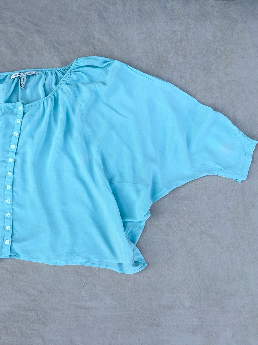 new💐American Rag Cie Turquoise Button Front Top L